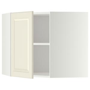 Угловой настенный шкаф с полками, белый/светло-бежевый цвет Bodbyn, 68x60 см IKEA Metod