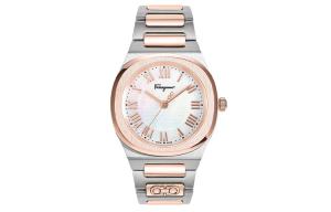 Ferragamo Часы Wrist Watch Quartz Movement Stainless Steel Watchband 36 White Dial Women's Watch, White Dial