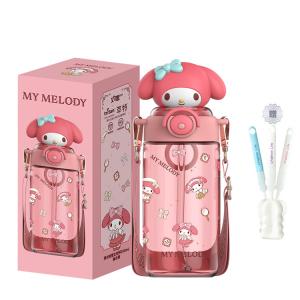Пластиковые стаканы для воды 650ml Sanrio, My Melody Water Cup+Lflife Random Color Cup Cleaning Brush 1 Pc