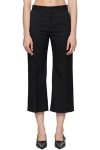 Брюки смесовые для пошива Mm6 Maison Margiela, черный