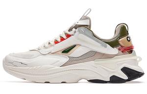 361° Нескользящие и износостойкие дышащие низкие повседневные туфли для мужчин, белые и зеленые