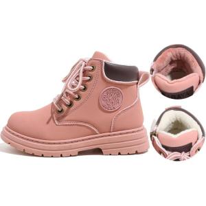 Теплые противоскользящие ботинки High-Top Kids Babaya, розовый