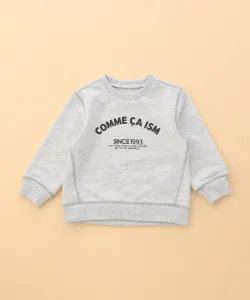 Толстовка с логотипом "Цвета Японии", выполненная тройной строчкой (детский размер) Comme Ca Ism, цвет Mica Color (Oatmeal)