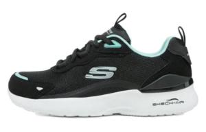 Кроссовки женские с низким верхом, черные/зеленые Skechers
