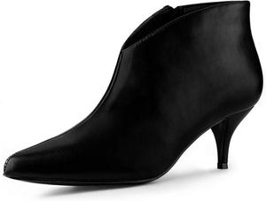 Ботильоны Allegra K для женщин с вырезами, заостренным носком и шпилькой, Black