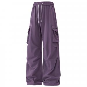 Брюки Casual Open Ended Smiling Collection для женщин, умеренный прямой крой WARRIOR, фиолетовый