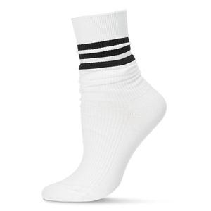 Женский трикотажный носок с ребристым узором из хлопковой смеси Memoi, White