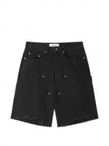Джинсовые шорты с необработанным краем TONYWACK, черный