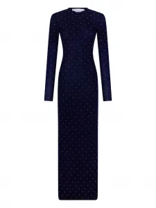 Декорированное платье с длинными рукавами Rabanne, синий