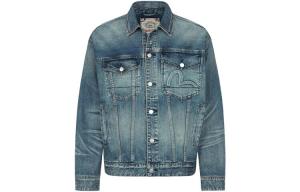 Джинсовая куртка мужская джинсовая синяя Evisu, синий