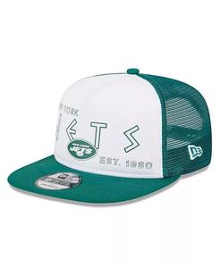 Мужская бело-зеленая кепка New York Jets Banger 9FIFTY Trucker Snapback New Era, белый