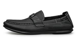 Повседневные кожаные туфли мужские низкие белый/черный/коричневый ZRO