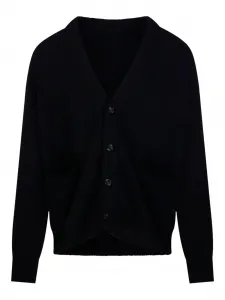Кардиган с накладными карманами на пуговицах A Paper Kid, черный