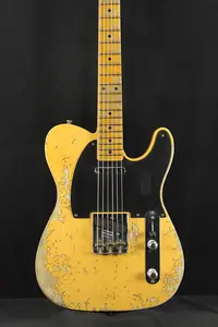 Fender 1954 Telecaster Super Heavy Relic Super Faded Aged Nocaster Blonde с грифом и накладкой из цельного клена Rift Sawn