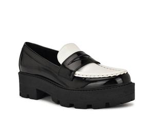 Лоферы Nine West Keram Loafer, Black/White Patent Synthetic