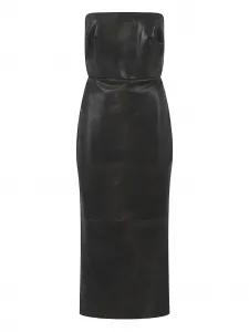 Платье миди без бретелей Alex Perry, коричневый