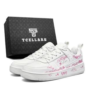 TCELLARS Износостойкие легкие низкие скейтерские кроссовки с эффектом увеличения роста Unisex Box - Heart Pink, цвет Heart Pink