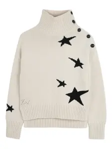 Свитер с высоким воротником Zadig & Voltaire Kids, нейтральный