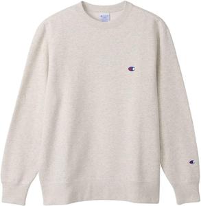 Мужская толстовка с длинными рукавами Champion C3-W005Z, с логотипом One Point и круглым вырезом, овсяный
