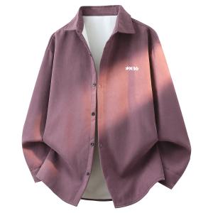 Рубашка Unisex Lapel Thickened And Fleece Lined Others X1617, plum фиолетовый shirt