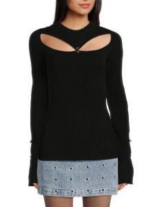 Украшенный топ с вырезом Sonia Rykiel, черный