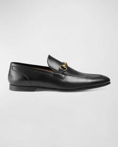 Мужские кожаные лоферы Jordaan Gucci, цвет Black