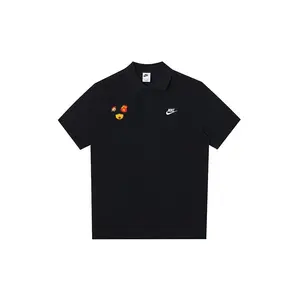 Рубашка поло унисекс черная Nike, черный
