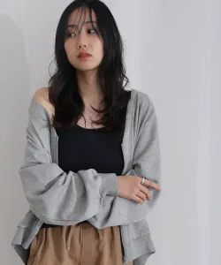 Мини-флисовая куртка с V-образным вырезом и застежкой-молнией Pourvous, цвет Heather Gray