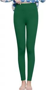 Утепленные лосины для женщин с флисовой подкладкой, высокие, для йоги