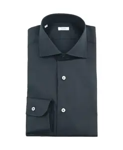 Классическая хлопковая рубашка Barba, черный