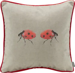 Х.ОК.К. Декоративная подушка "Божья коровка", переливающийся бархат, чехол с наполнителем, 1 шт H.O.C.K. 45х45 см, цвет bunt + bedruckt