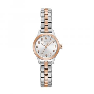 Женские двухцветные часы Caravelle by Bulova из нержавеющей стали — 45L175, цвет Rose Tone