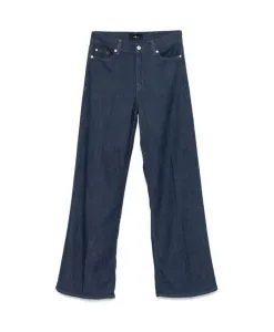 Синие джинсы прямого кроя с застежкой-молнией 7 For All Mankind, синий