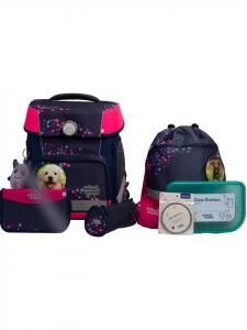 SCHOOL-MOOD Набор из 7 школьных сумок Champion Pro Leni в виде собаки, коричневый