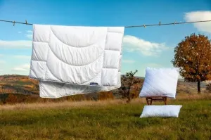 Одеяло Dunlopillo из микрофибры "Домашние одеяла лето и зима", легкое, наполнитель полиэстер, чехол полиэстер, (1 шт.), пуховое одеяло 135х200, 155х220см, влагорегулирующее 135х200 см, белый