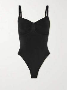 Бесшовный скульптурный боди-стринги - оникс Skims, черный