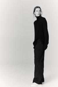 Брюки-карго из парусины H&M, черный