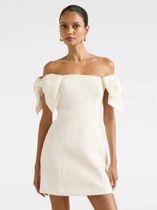 Мини-платье Adalyn с бантом для миниатюрных Forever New, Porcelain