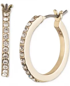 Маленькие серьги-кольца с паве, 0,54 дюйма Karl Lagerfeld Paris, gold