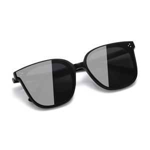 Солнцезащитные очки асимметричной формы унисекс PULAIS, черная оправа с серыми линзами