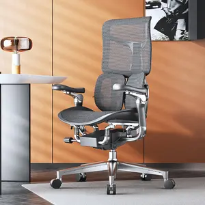 SIHOO Doro S300, эргономичное кресло, глянцевый черный, алюминиевые ножки, регулируемые подлокотники, 6-е поколение космического основания