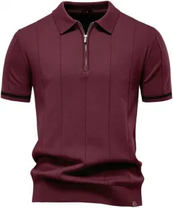 Мужская спортивная поло с молнией Solid Color Vsadsau