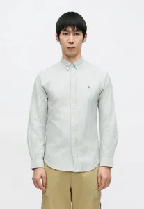 Приталенная полосатая рубашка-оксфорд Polo Ralph Lauren, Grey/White