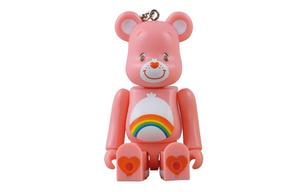 BE@RBRICK X Care Bears Cheer Bear Rainbow Bear, Pink Blister Packs 100%