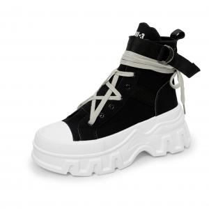 SLNU 3 Износостойкие, нескользящие, высокие парусиновые туфли унисекс, черно-серые