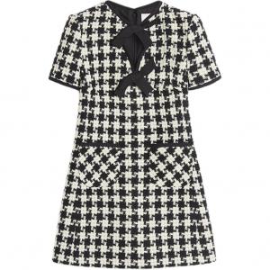 Платье с геометрическим принтом с короткими рукавами Valentino, белый