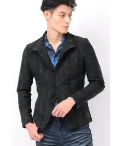 Куртка TORNADO MART с неравномерным принтом из денима, создающим эффект торнадо, цвет Black