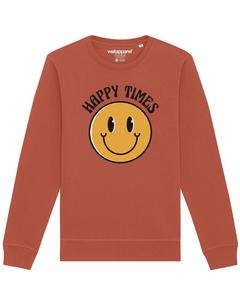 Свитер Watapparel Sweatshirt Happy times smiley emoji, светло-коричневый