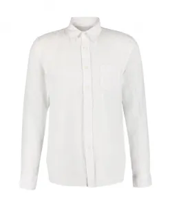 Белая льняная рубашка стандартного кроя 120% Lino, белый