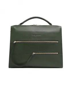 Женская сумка для ноутбука с отделением для iPad, ударопрочная, с мягкой подкладкой и защитой от RFID-сканирования. Piquadro, зеленый